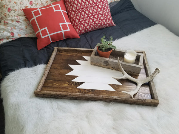 XL White Aztec Tray
