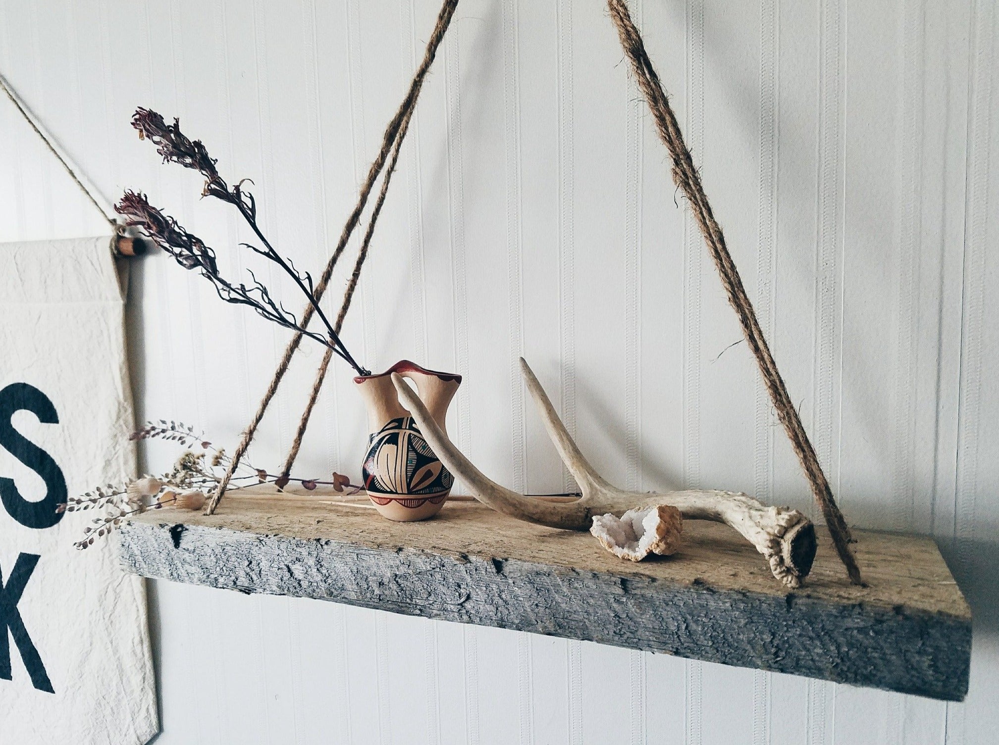 Hanging Log Shelf