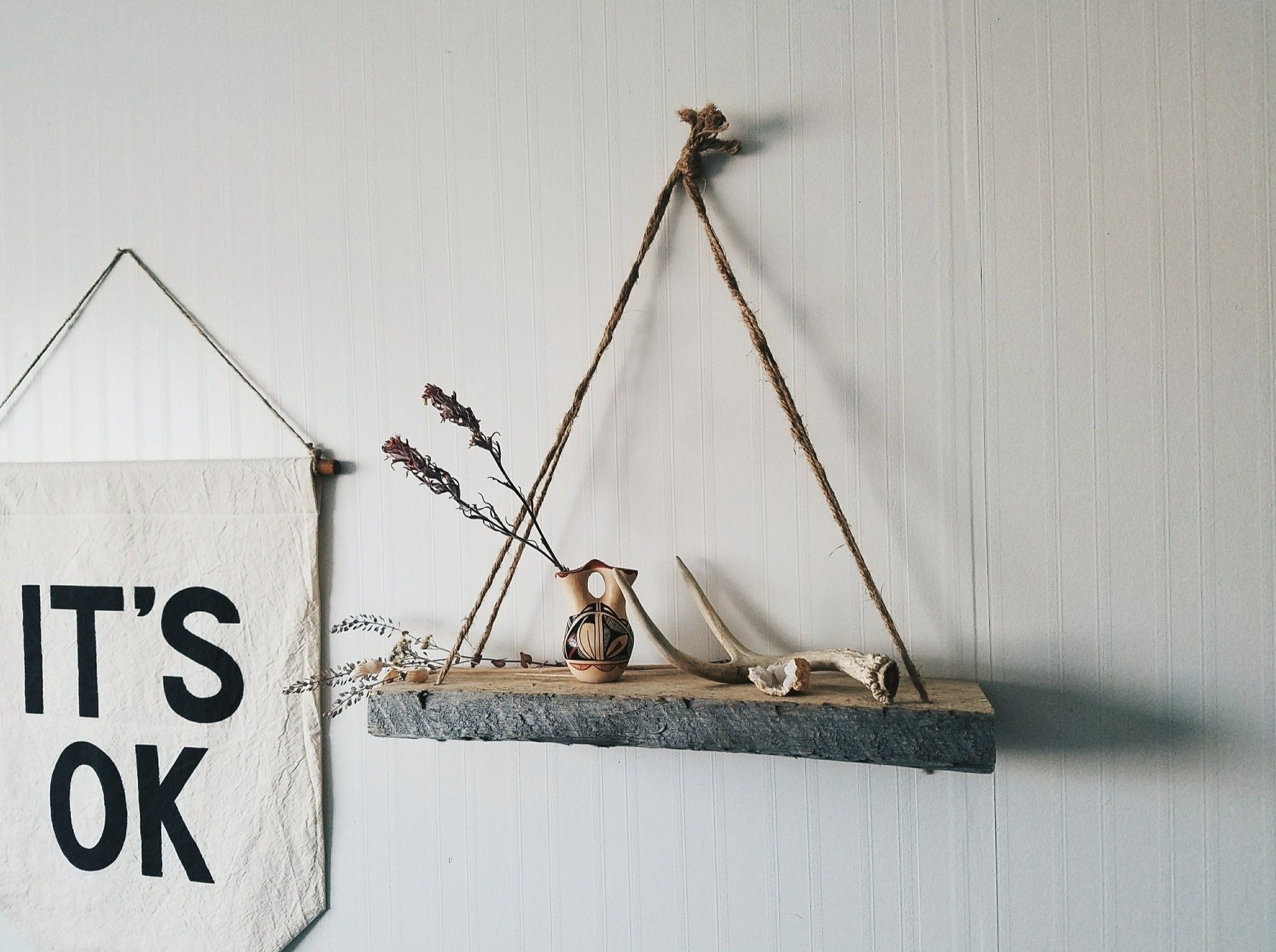 Hanging Log Shelf