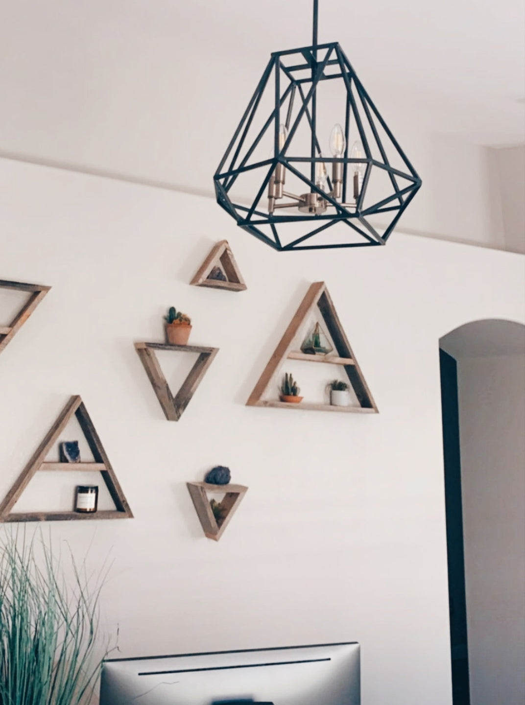 Set of 6 Triangle Shelves