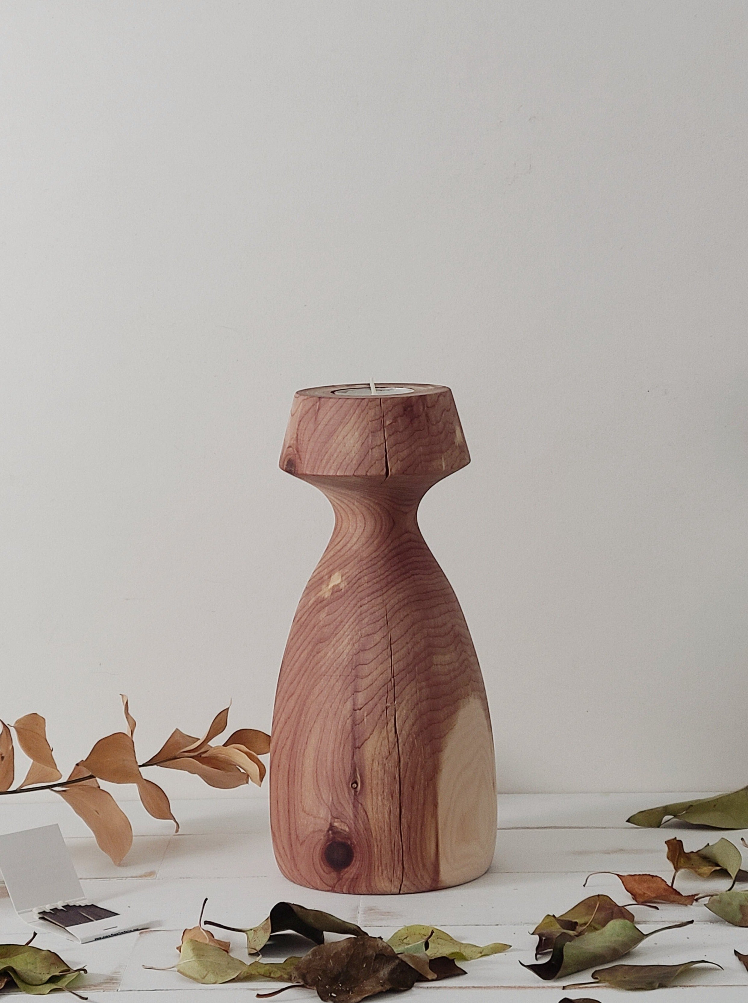 Wood Candlestick