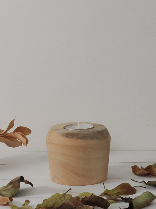 Wood Candlestick