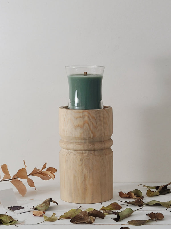 Wood Candlestick