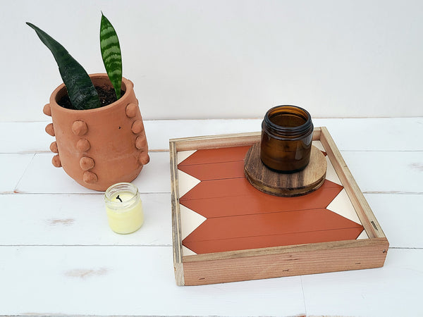 Southwest Square Tray in Terracotta
