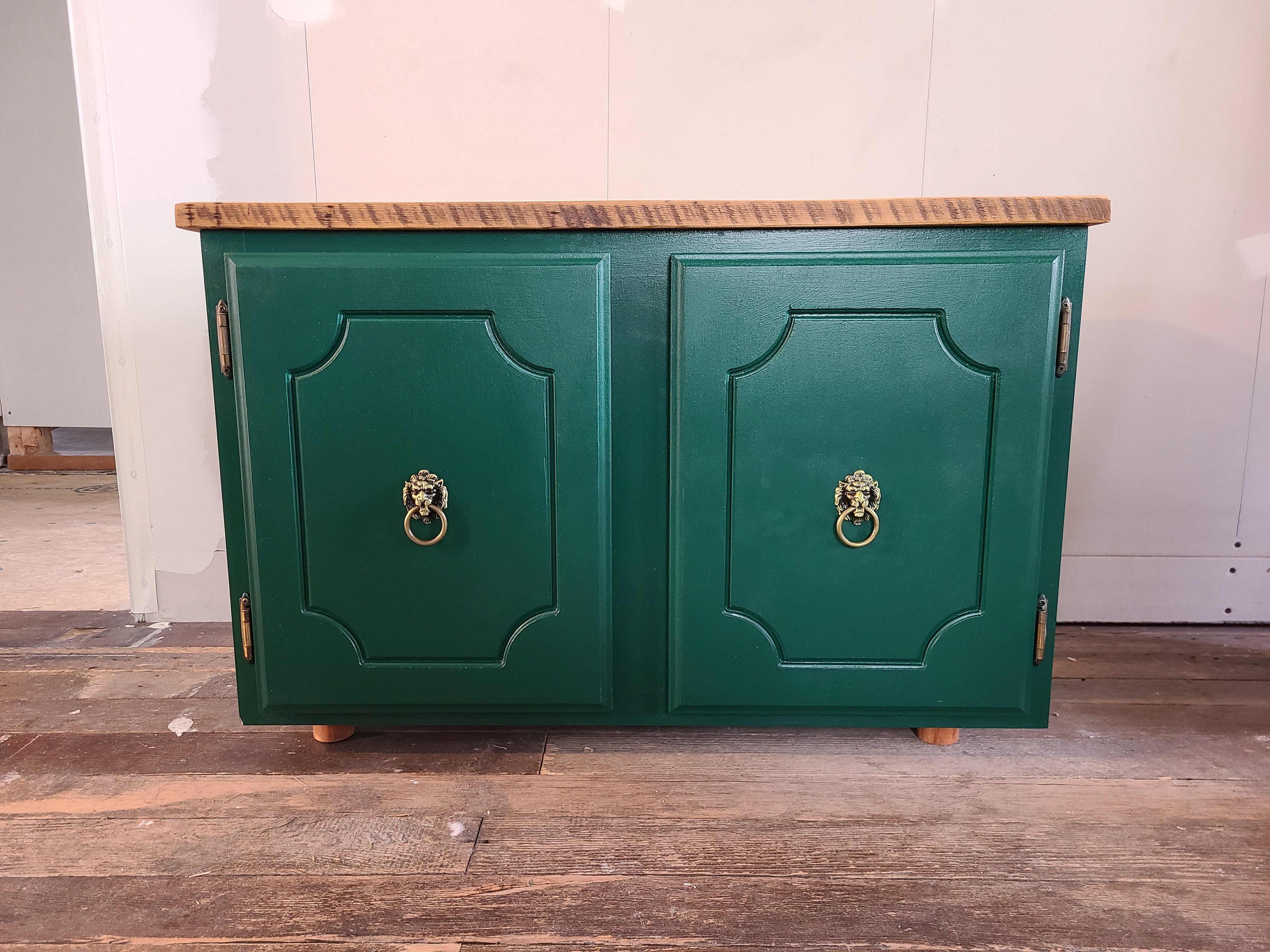 Refinished Entryway Bench with Shoe Storage