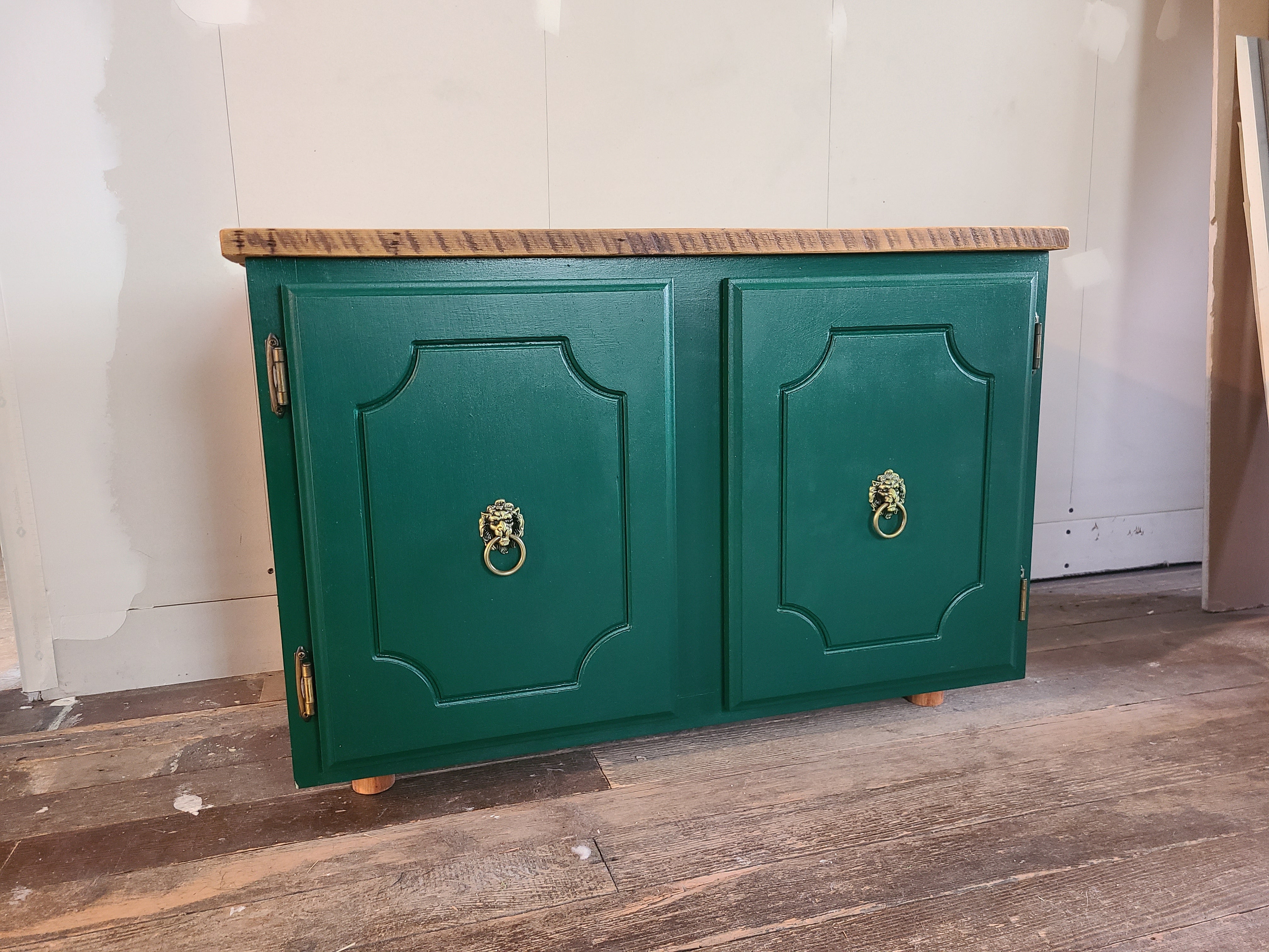 Refinished Entryway Bench with Shoe Storage