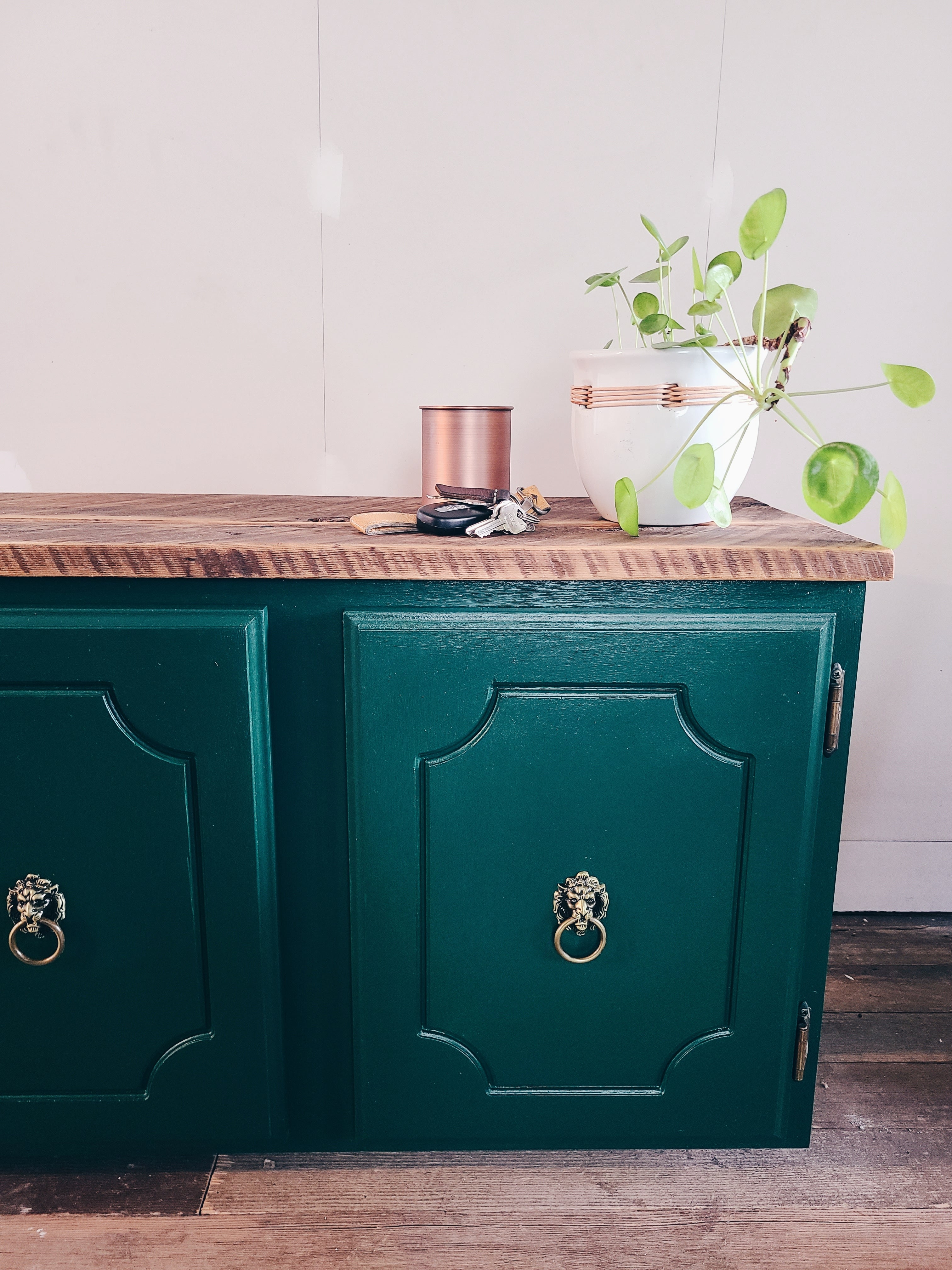Refinished Entryway Bench with Shoe Storage