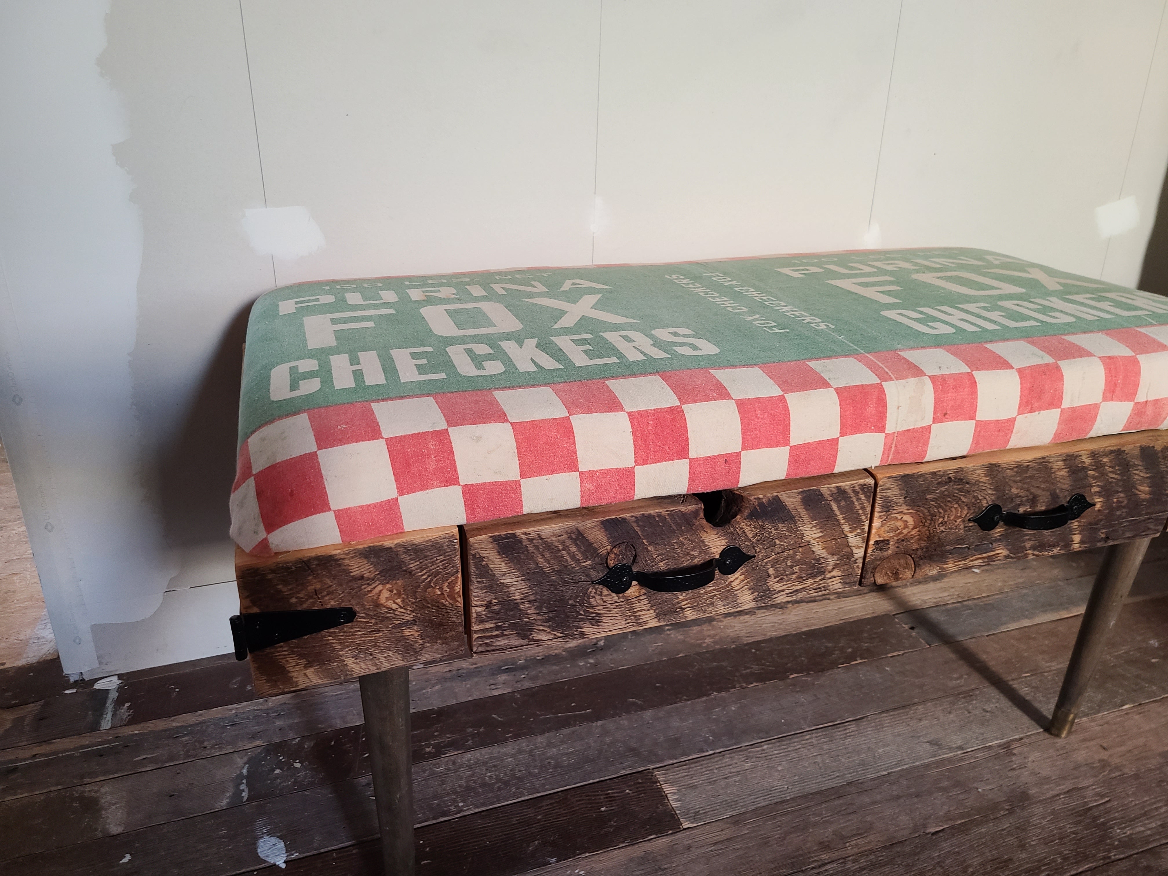 Handmade Farmhouse Bench with Storage