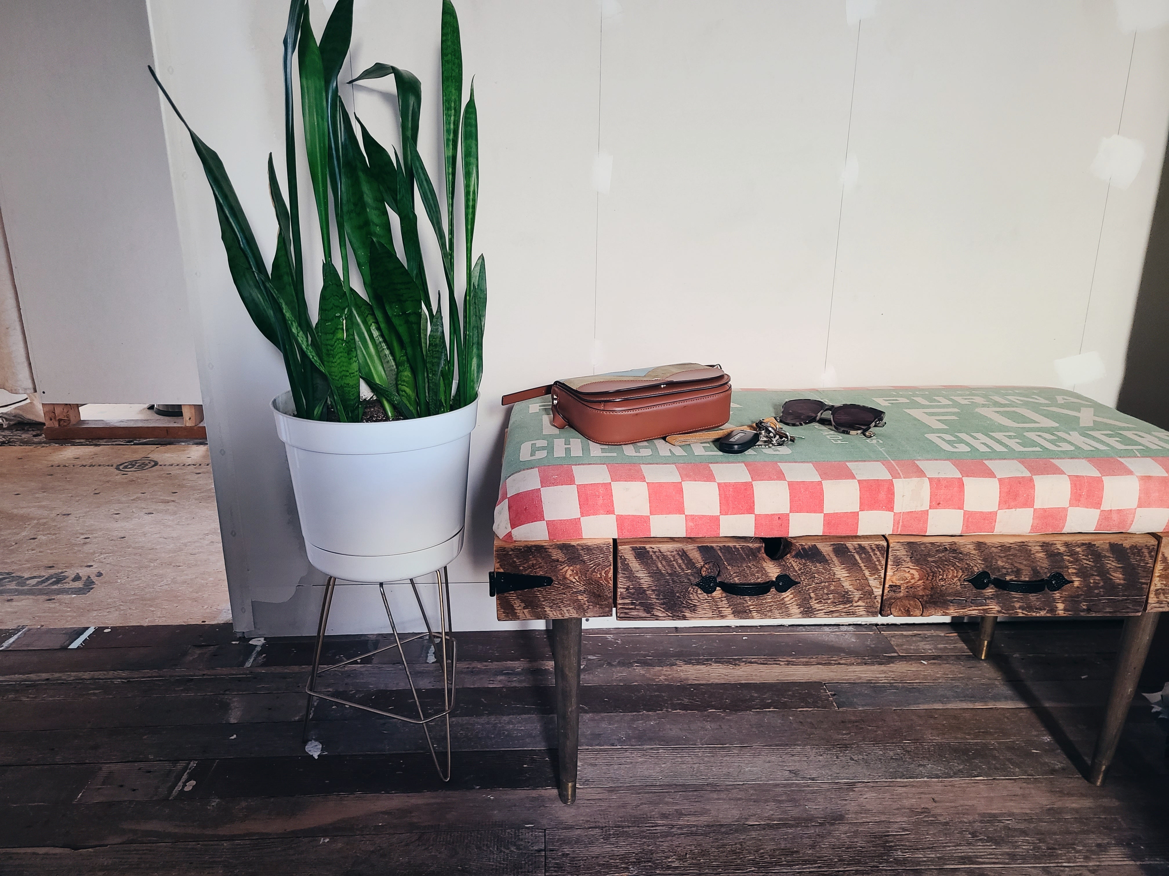 Handmade Farmhouse Bench with Storage