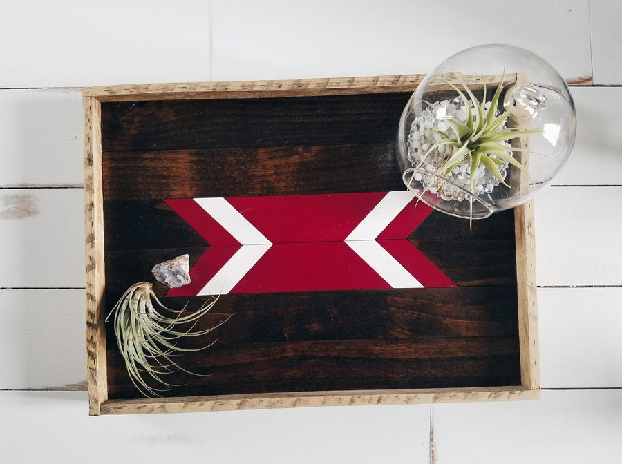 Maroon Arrow Tray