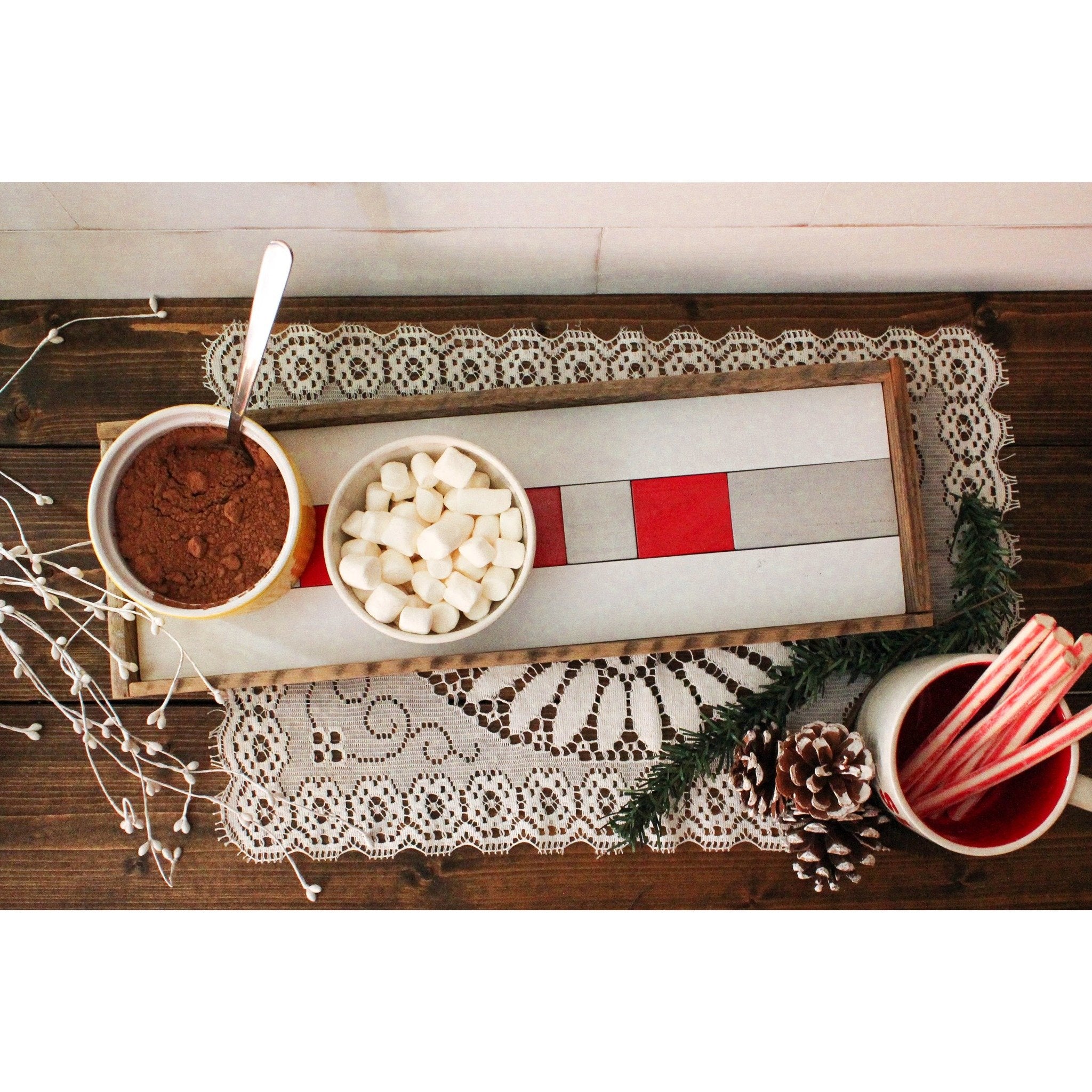 Red and Silver Tray (Wholesale)