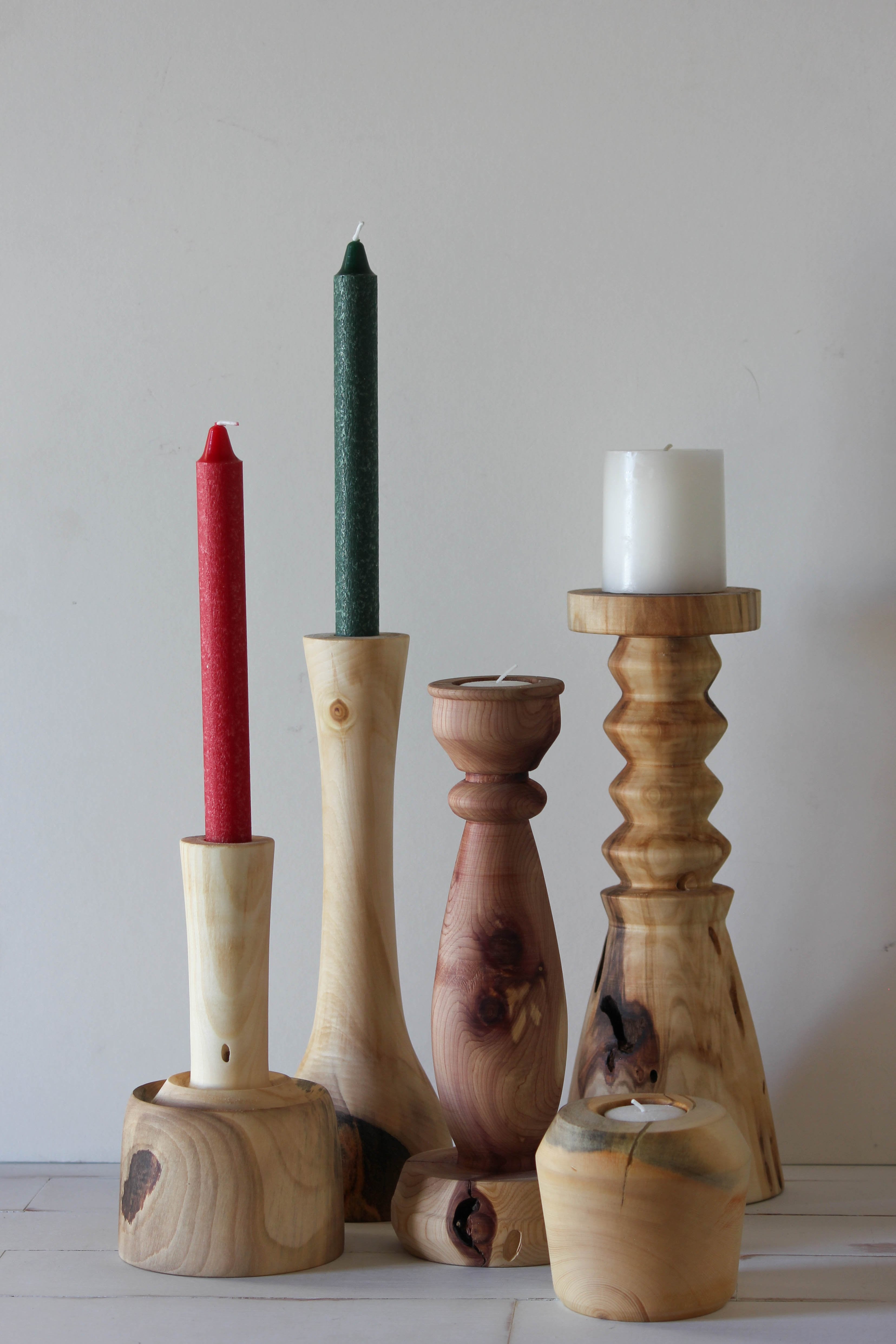 Wood Candlestick