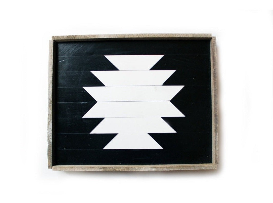 Black and White Aztec Tray