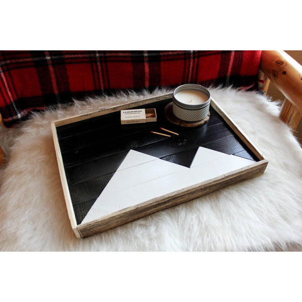 Black and White Mountain Tray (Wholesale)